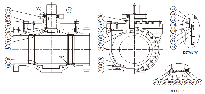 top entry ball valve drawing from top entry ball valve manufacturer