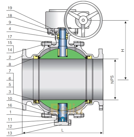 Top Entry Trunnion Mounted Ball Valve