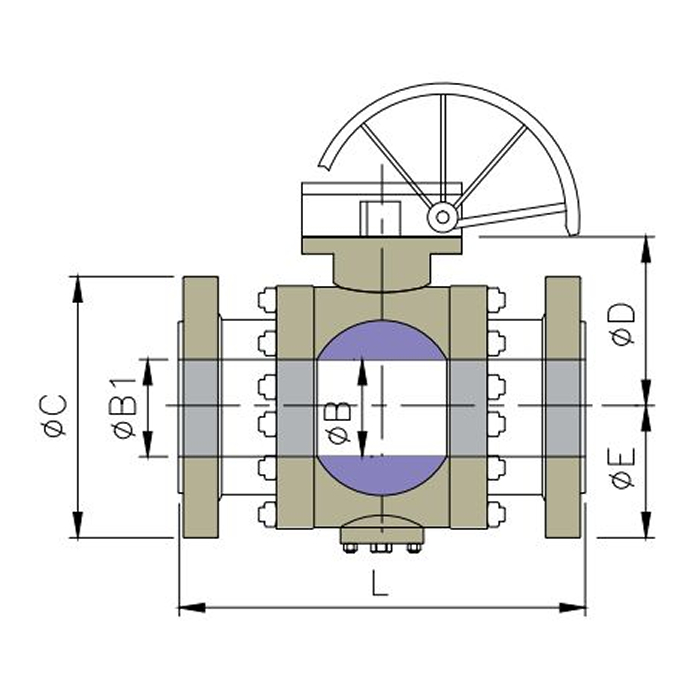 Class 300 ball valve dimensions