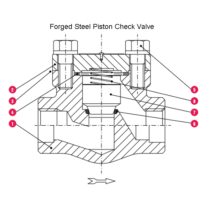 forged steel piston check valve