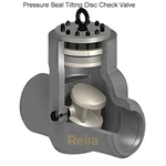 pressure seal tilting disc check valve