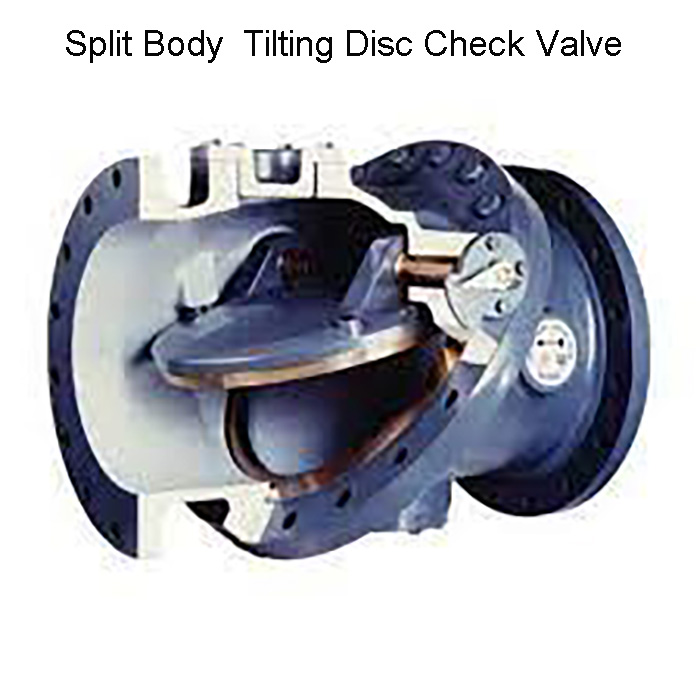 split body tilting disc check valves