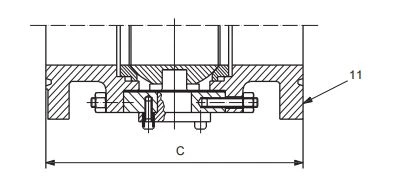 10 inch ball valve face to face dimensions (flanged RTJ)