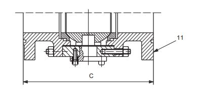 10 inch ball valve face to face dimensions (flanged RTJ)