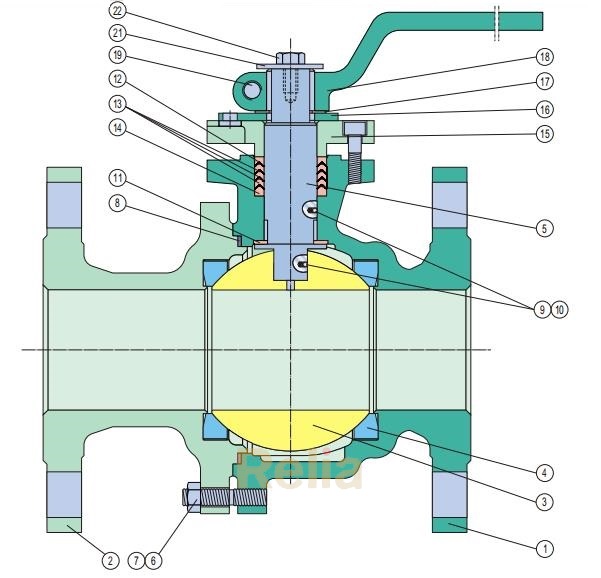 6 inch ball valve drawing