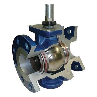 Metal seated ball valve for abrasive application