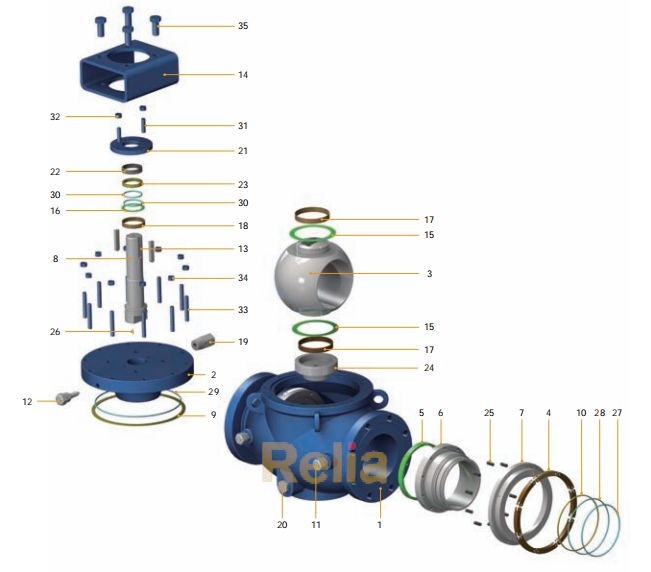 top entry trunnion ball valve drawing