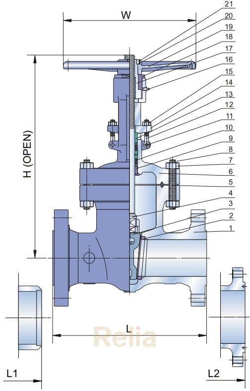 class 600 cast steel gate valve
