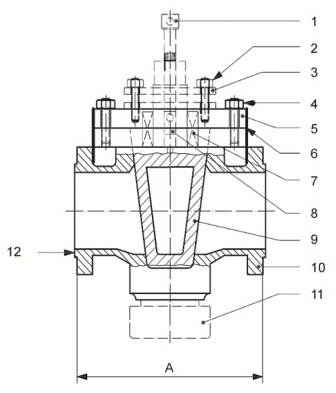 API 6D plug valve drawing