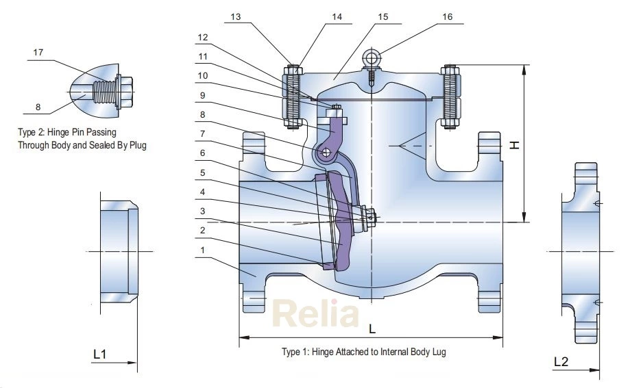 class 150 swing check valve drawings