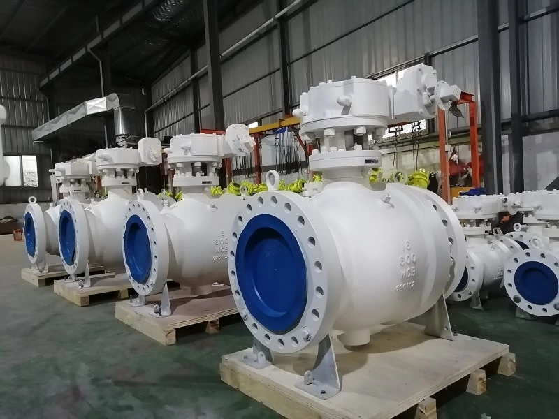 2 piece cast steel trunnion ball valve