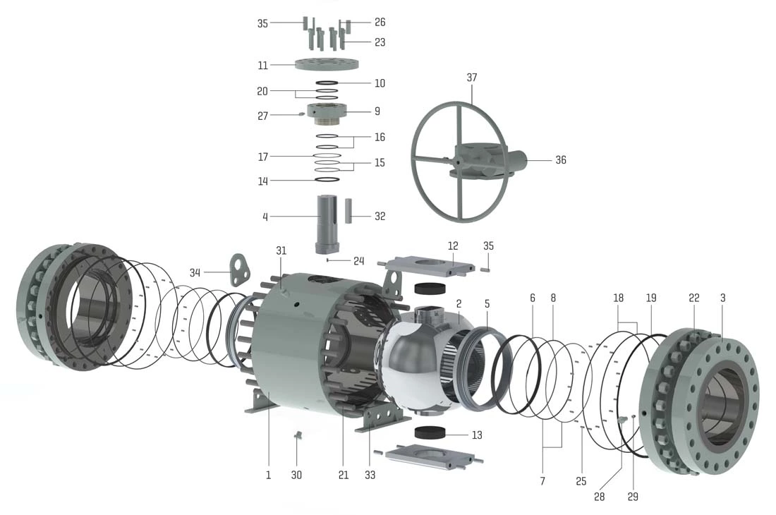 internal trunnion ball valve